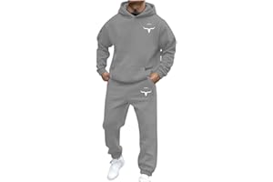 HSTERNEXY Jogginganzug Herren 2 Teiler Trainingsanzug Sportanzug - Freizeitanzug Freizeit Tracksuit Langarm Sport Hausanzug Streatwear Hoodie und Jogginghose Fitness Gym Sportkleidung