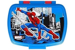 ILS I LOVE SHOPPING Spiderman| Sandwichera Para Niños Decorada - Fiambrera Infantil | Caja Para El Almuerzo Y Porta Merienda Para Colegio - Lonchera