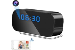 TANGMI Telecamera Spia, Orologio 2.4G e 5G WiFi Telecamera Nascosta, Visione Notturna e Rilevamento del Movimento Spy Cam, Grandangolo 120° e Riproduzione Video HD 1080P Online