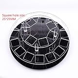 CATLXC Acryl Make-Up Kosmetik Lippenstift Display-Ständer Kunststoff Transparent - Kann Um 360 ° Gedreht Werden - Aufbewahrungsbox Für Lippenstifte Display Organizer - Quadratisches Loch,L