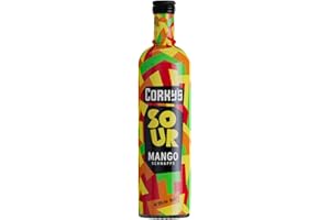Corky's Sour Mango Schnapps 70cl | Shots | 15% ABV | Sour Mango Liqueur | Vodka Schnapps | Party Shots, Cocktail Ingredient, Pre Drinks, Alcohol | Spirits | Flavoured Vodka