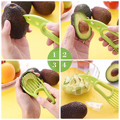 Uvistare Ananasschneider Schäler Edelstahl Professional Set, Spülmaschinenfest, Ananas Entkerner, Avocadoschäler Avocadoschneider, Obstschäler Schneider - 6