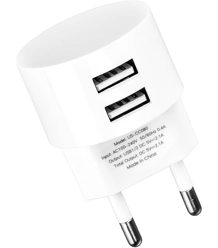Cargador De Enchufe Au Blanco De 5 V, 2 A, 2 Puertos Usb | Cuotas Sin