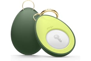 elago Etui z awokado kompatybilne z Apple AirTag, brelok chroniący przed upadkiem, uroczy design, uchwyt na karabińczyk, breloczek do kluczy (psy, klucze, plecaki, torebki) urządzenie śledzące nie
