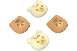 PlayVital 4PCS Thumb Grip Caps do ps5 Controller Nakładki na kciuk do ps4,Analogowa Osłona Sztyftu kompatybilny z Xbox Series X/S,Uchwytami na Kciuki do Switch Pro-Uroczy Niedźwiadek