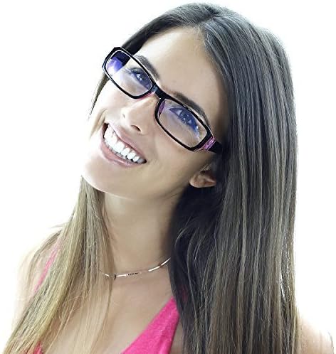 Salviso Blue Light Blocking Glasses (Slimline, Pink Tint)