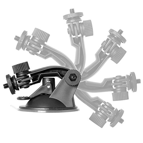 Fantaseal® Action Kamera Saugnapf Halterung für GoPro Saugnapfhalterung GoPro Auto Tri-Cup Saugnapf Halter Actionkamera Saugnapf Befestigung GoPro Suction Mount GoPro Windschutzscheibe Saugnapf Halterung GoPro Glas Halterung für GoPro Hero5 / Hero5 Session / Hero4 Session / Hero4 / 3+ / 3 + SJCAM Garmin Virb Xiaomi Yi DBPOWER Qumox Vic Tsing + GoPro ähnliche Actioncam - 5
