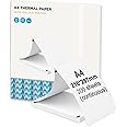 Seznik A4 Thermal Papers, Printing Paper, 210 mm width, 200 Sheets, 8 inch Paper for A4 Portable Thermal Printer