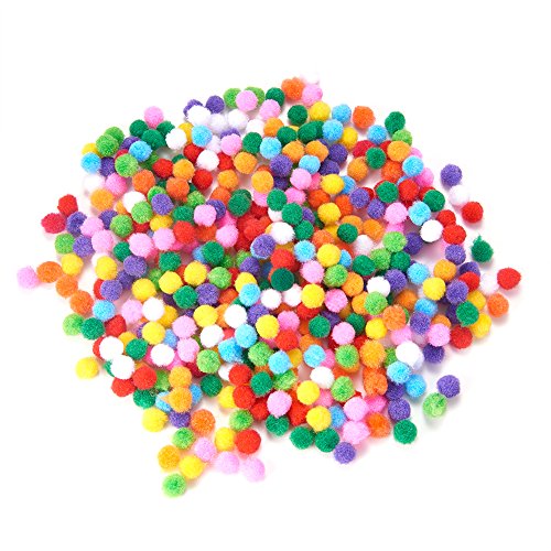 PandaHall Elite ca 2000 stk 10 mm Bunte Mini Pompons Kinder zum Basteln toll Figuren und Dekoration