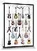 Produktbild 1art1 58149 Gitarren - Guitar Heaven, Rock Hall Of Fame Poster Leinwandbild Auf Keilrahmen 80 x 60 cm