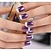 Bling Art False Nails French Manicure Purple 4 Joy Full Cover Medium Tips UK