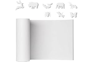 BUERPINKING Eva Foam 5mm, EVA Schaumstoff Meterware 35x160cm, EVA Foam für Cosplay, Leicht zu Schneiden, Eva Schaumstoffmatte für Kunsthandwerk, Kleidung, DIY, Dekoration (Weiß)