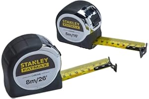 Stanley FatMax Tape Measures 8m 26ft and 5m 16ft STA533891 STA533886 XMS19CTTWIN