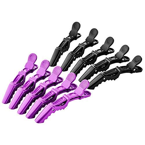 Clips Pinzas de Pelo para Moldeador y Rizador de Pelo, Juego Set de 12 Alligator Clips Pinzas de Pelo Fuerte y Antideslizante para Marcar, Peinar, Planchar el Pelo