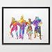 Dignovel Studios A4 Wizard of OZ Multicolored watercolour illustration Art Print nursery Kids Art Home Decor Movie Poster Movie Fan Art Birthday Gift Giclee N343-Unframed