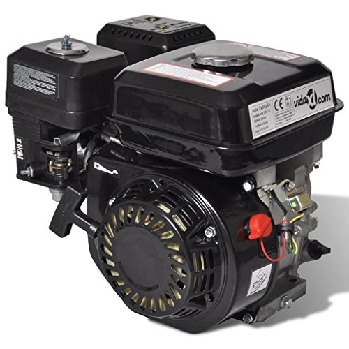 détail vidaXL Moteur Essence 6,5 HP 4,8 kW Noir Moteur à Essence Cylindrée 196cc