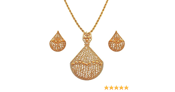 Gold Plated Pendant Set 