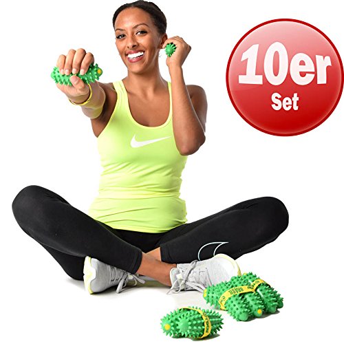 5 Paar Togu Brasil Massageball Igelball Noppenball Selbstmassage Reha grün