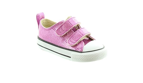pink glitter velcro converse