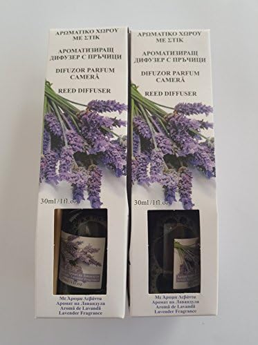 Reed Diffuser Lavender Scented Fragranced Air Freshener - 2 x 30ml