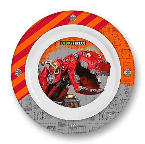 p:os 25413 Frühstücksset DreamWorks Dinotrux 3 teilig, Teller, Schüssel und Becher - 3