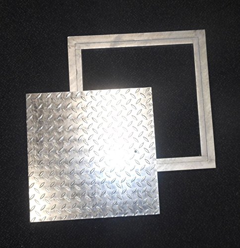 Preisvergleich Produktbild Schachtabdeckung verzinkt begehbar verschiedene größen Tränenblech Kanalabdeckung Kanaldeckel mit Rahmen Gullydeckel, Brunnendeckel mit Rahmen Schachtdeckel NEU (80 x 80 cm)