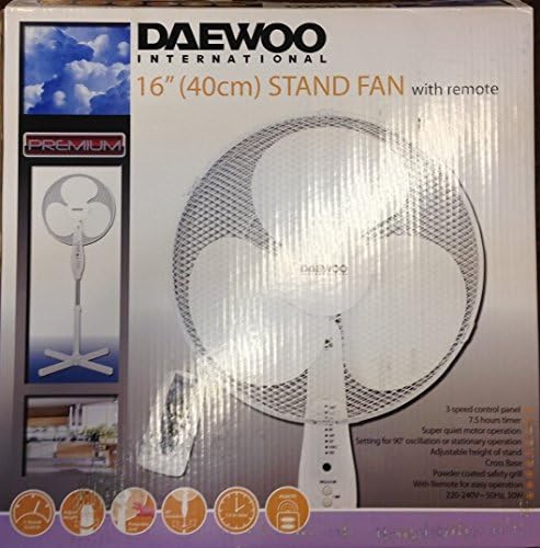 16" Oscillating Pedestal Remote Control Floor Standing Fan Electric - FREE P&amp;P WITHIN MAINLAND UK ONLY - PLEASE CONTACT US FIRST FOR SHIPPING TO SCOTTISH HIGHLANDS &amp; ISLANDS, ISLE OF MAN, NORTHERN IRELAND, CHANNEL ISLANDS &amp; BFPO ADDRESSES