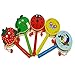 Produktbild QHGstore Baby-Schüttel-Geklapper-Karikatur-hölzerne Hand-Bell-Trommel scherzt Musikinstrument-Spielzeug Zufällige Farbe