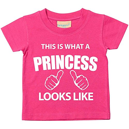 This is What A Princess Looks Like Pink Tshirt Baby Toddler Kids Available in Sizes 0-6 Months to 14-15 Years
