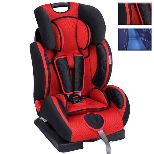 Infantastic Mitwachsender Kinderautositz (Farbwahl) Gruppe 1/2/3 (9-36 kg) (Rot)