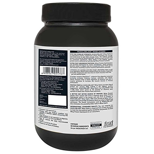 MuscleBlaze Whey Hydro Whey Protein Isolate- Chocolate (1 kg) Buy MuscleBlaze Whey Hydro Whey Protein Isolate- Chocolate (1 kg) from Amazon.in!