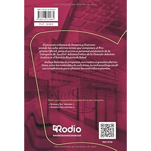 Temario y Test Volumen 2.  Auxiliar Administrativo de la Función Administrativa Servicio Riojano de Salud (OPOSICIONES, Band 1)