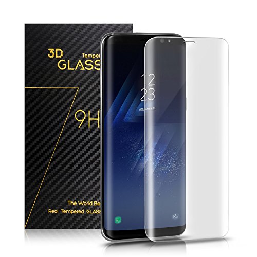 Samsung Galaxy S8 - Protector de Pantalla 5 8 pulgadas 3D  SURWELL Protector de Pantalla para Galaxy S8 HD Vidrio Templado Protector de Pantalla de Cristal Vidrio Templado de Protector de Pantalla para Samsung Galaxy S8
