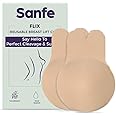 Sanfe Flix Reusable Boob Lift Cups | for Breast Push Up | Braless, Padded, Rabbit (Nude) | A-C Cup Size - 2 Pieces | Boob Lifter Push Up Bra for Women