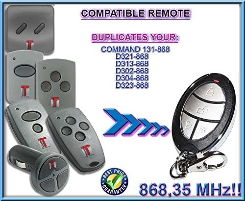 teckentrup Command 131/D302/D304 D313/D 321/D323, 4CH Fixed Code 868,3MHz Compatible Remote control Replacement Clone., High Quality For Best Price.