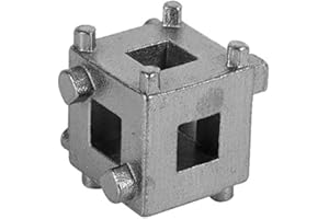 KEENSO 3/8 Outil de dissipateur de piston de frein à disque, véhicule de voiture universel lecteur arrière Frein à disque Piston Outil de dissolvant à coulisse Vent arrière Cube adaptateur à coulisse, Argent