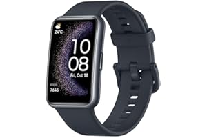 HUAWEI Watch FIT Édition spéciale, Écran AMOLED HD 1,64 Pouces, Suivi Scientifique du Sommeil, GPS intégré, Batterie Longue durée, Compatible avec Android et iOS, Noir + AP52