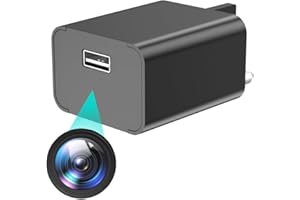 UIKOP 64GB Spy Camera Hidden Camera USB Charger Camera 1080P HD with Motion Detection Night Vision Indoor Nanny Camera Mini Cam for Home Office Security, No WiFi