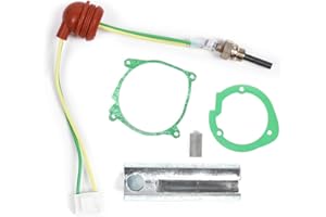 EUMMY 5PCS 12V Glow Plug Chinese Diesel Heater Glow Plug Air Diesel Parking Heater Plug Service Kit 12V Car Ceramic Heater Repair Parts with Removal Fitting Tool for Eberspacher D2 D4, D4S, Other Glow Plug