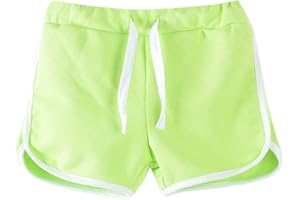 SHENGWAN Pantalones Cortos Deportivos Niño Niña Cintura Elástica Casuales Shorts de Verano Playa