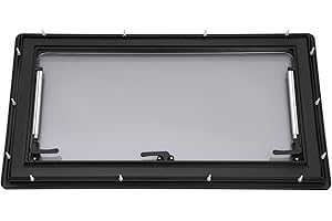 NADINEDUTOL Wohnwagenfenster Ausstellfenster Seitenfenster Wohnmobil Fenster & RV Klappfenster, Externes Push Fenster mit integriertem Rollo und Fliegengitter für Wohnwagen Van Camper (900*500mm)