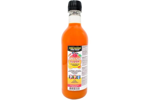 Sockerfri Apelsinslush 500 ml - Blandningsförhållande 1:17 | Ger 9 liter Slushis