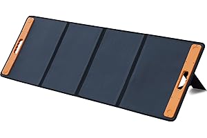 FIREFLY ENERGY Panel Solar Plegable 100W 12V Kit de Panel Solar Monocristalino con Salida USB DC Panel Solar Portátil al Aire Libre Para Estación de Energía Caravana RV Boot Camper