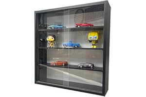 Decographics | Vitrine de Collection pour Figurines de décoration | Collections, étagère présentotrice, comptoir de parfums, Voitures, émaux (Noir)