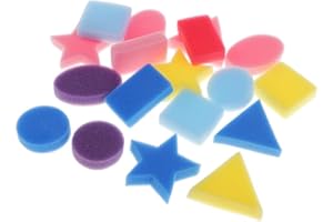 DAILY MALL dailymall 18pcs Formes De Peinture éponge Enfants Tampon en Forme D'éponge en Forme Géométrique pour La Peinture D'artisanat d'art