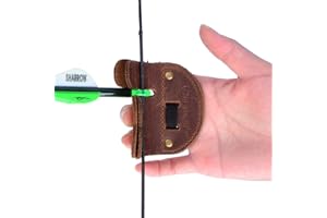 SHARROW Bogenschießen Fingertab aus Leder Fingerschutz Handschutz Schießhandschuh für Reurve Bogen Jagd