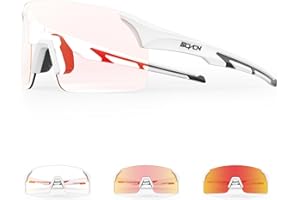 SCVCN Lunettes de Cyclisme Photochromiques Lunettes de Vélo de Montagne pour Hommes Femmes Lunettes de Soleil de Sport Sans Cadre