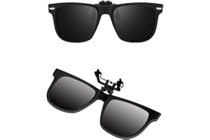 ALLY-MAGIC Kids Clip On Sunglasses Polarised Clip-on Sunglasses over Prescription Glasses UV 400 Protection Flip Up Sun Glasses for Boys Girls Children Junior Driving Travelling Outdoor Sport Y9-ETJPJ