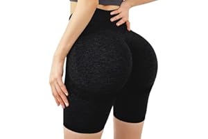 KOEMCY Shorts de Yoga Femme Shorts de Sport Taille Haute Short de Yoga Butt Lifter Leggings Court D'entraînement Ventre Collants de Course pour Yoga Fitness Gym Jogging