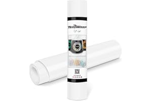 TECKWRAP Permanent Adhesive Vinyl 12" x 10ft, Glossy White